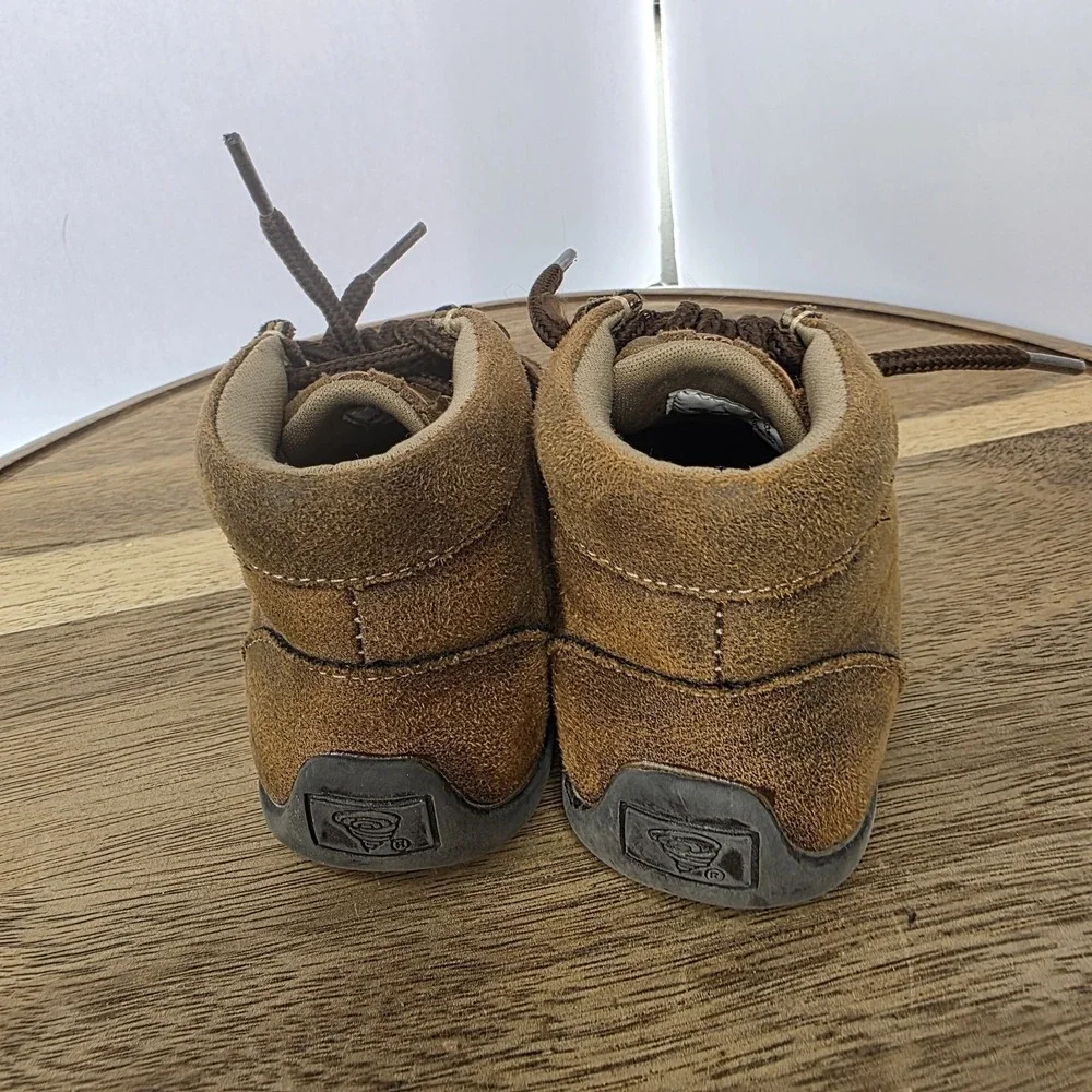 Twister Toddler Shoes Sz 4 Handwoven Boot Western Chukka Moccasin Brown Leather